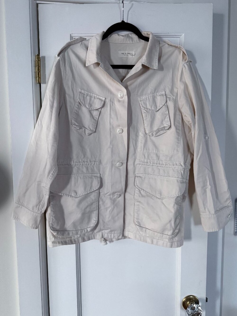 rag & bone Ivory Cotton Field Jacket